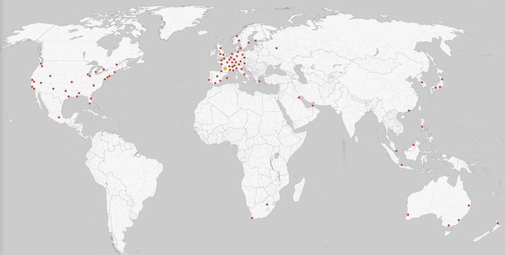 Worldwide Customers Map