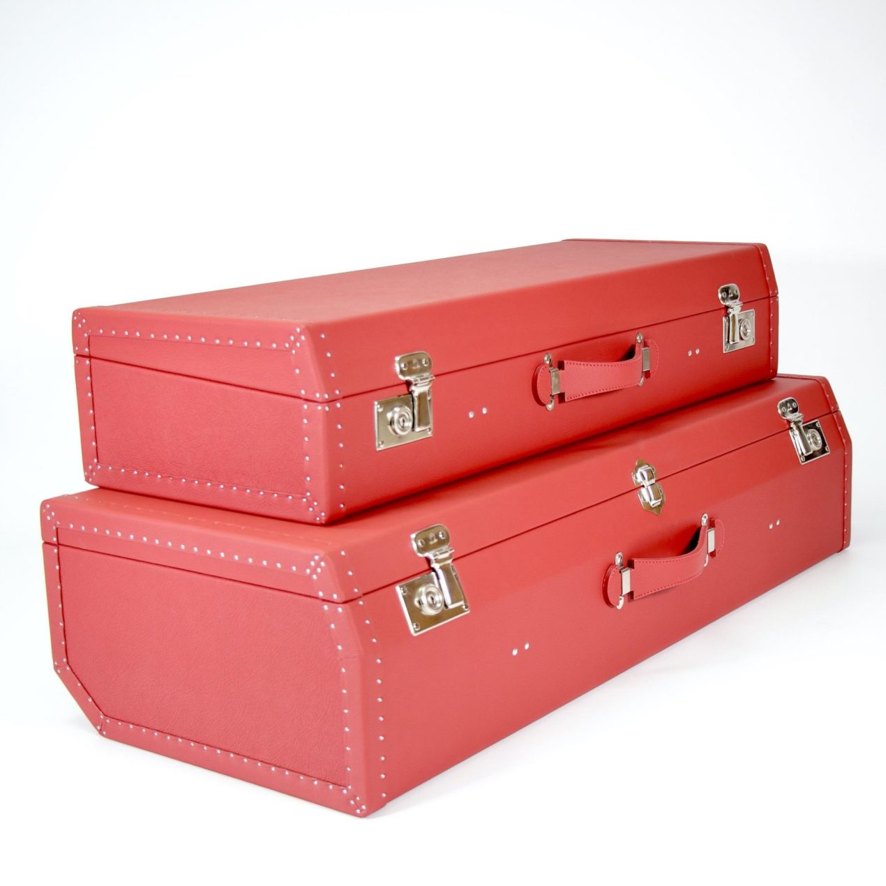 Set of 2 suitcases in leather for Mercedes-Benz 190SL (Rear seats)