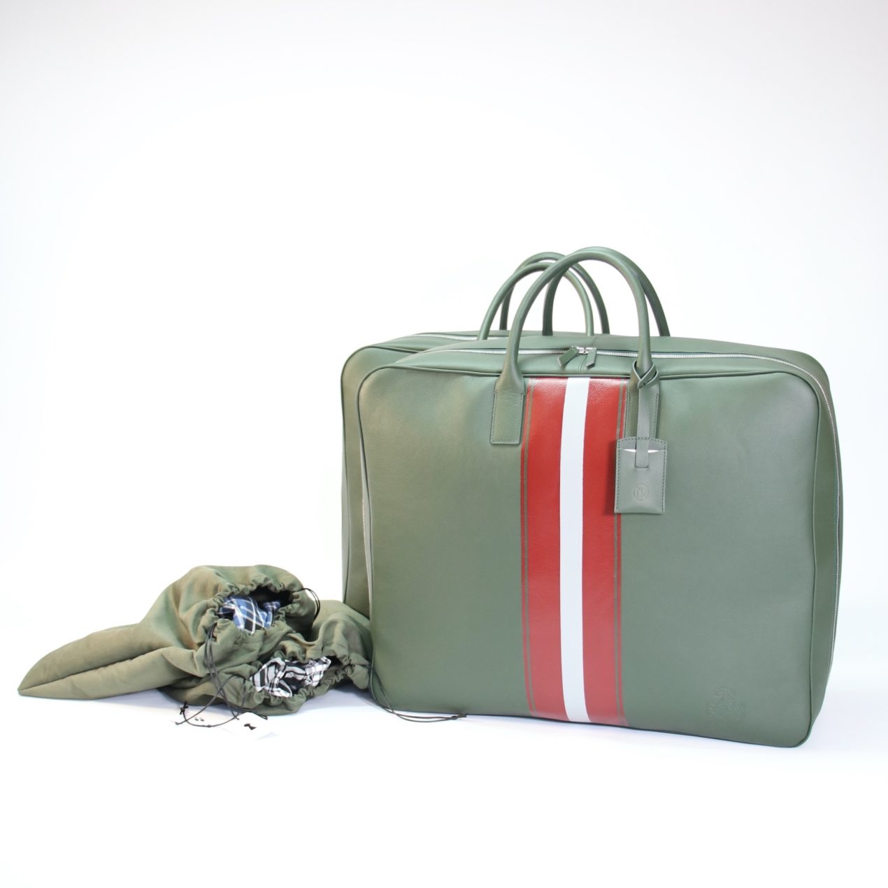 suitcase measure bespoke fitted luggage Connolly Crushed Grain Vaumol + Alcantara Schedoni
