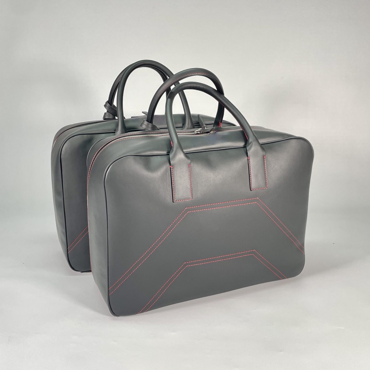 F12 Berlinetta suitcase Racing seats stitching Nappa black leather Schedoni
